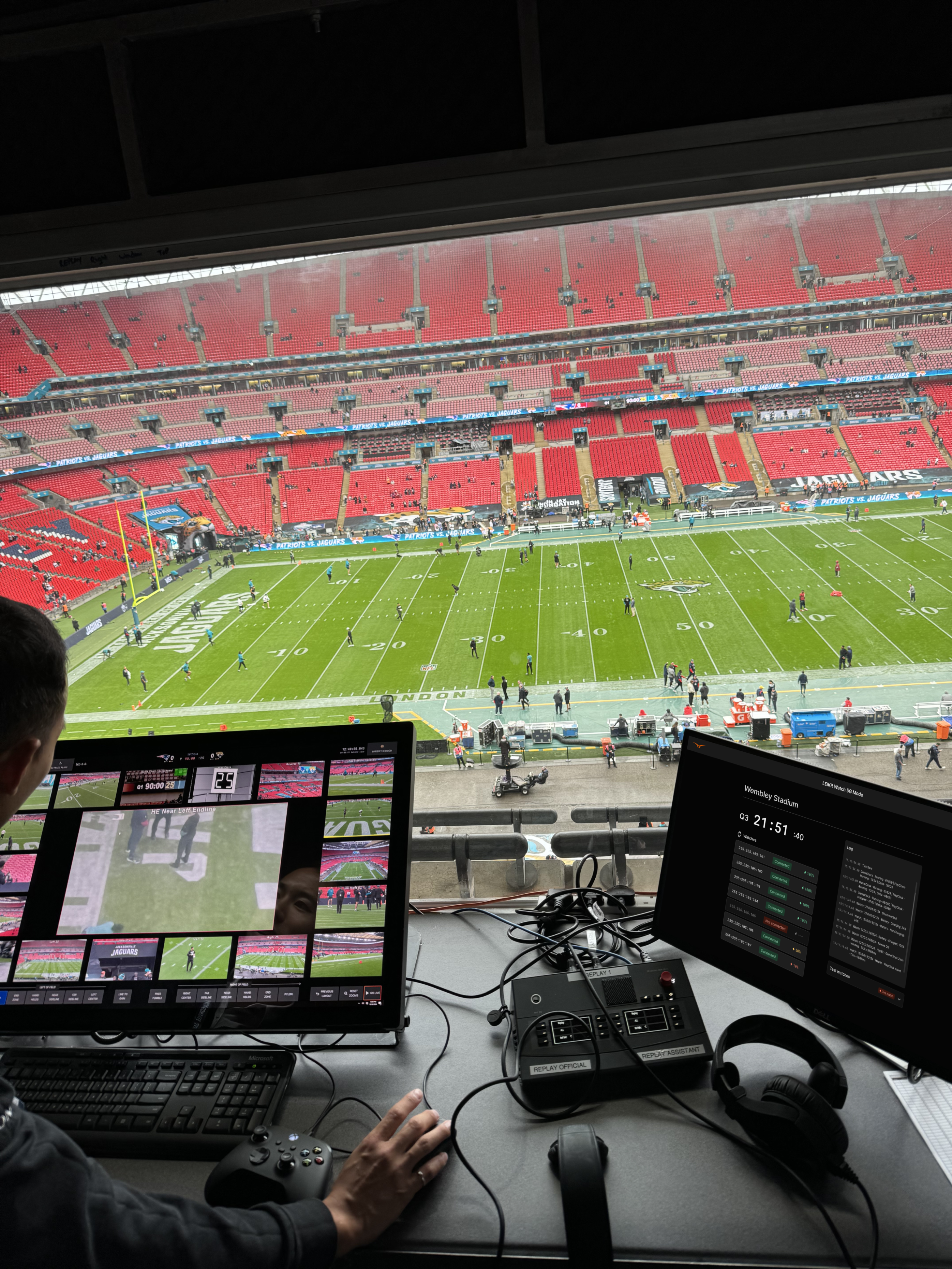 control room view at wembley